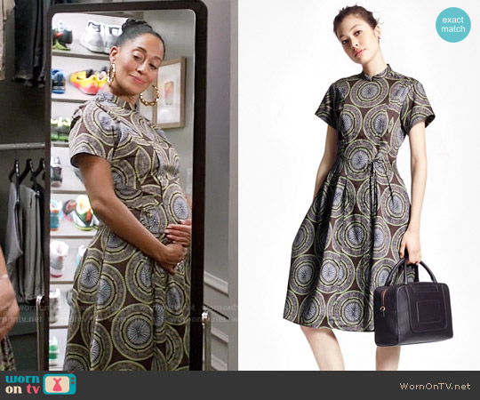 Brooks Brothers Medallion Shirt Dress worn by Rainbow Johnson (Tracee Ellis Ross) on Black-ish