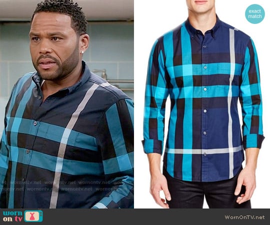 Burberry Fred Check Shirt worn by Andre Johnson (Anthony Anderson) on Black-ish