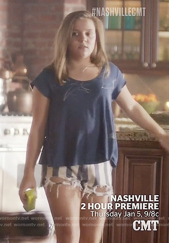 Daphne’s striped shorts on Nashville