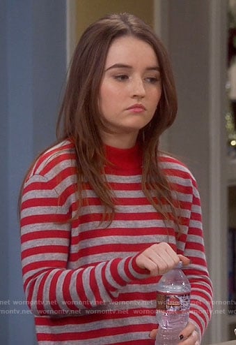 Eve's red striped sweater on Last Man Standing