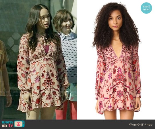 For Love & Lemons Saffron Mini Dress worn by Erica Dundee (Cleopatra Coleman) on Last Man On Earth