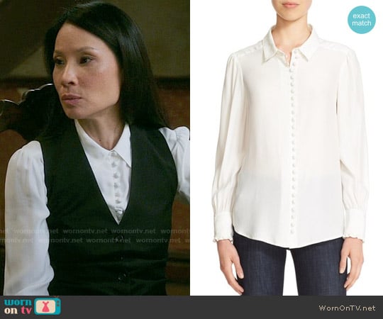 Frame Victorian Blouse worn by Joan Watson (Lucy Liu) on Elementary