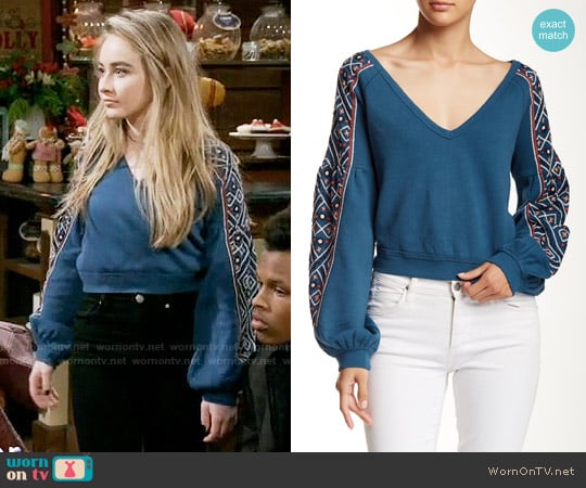 Free People Senorita Pullover worn by Maya Hart (Sabrina Carpenter) on Girl Meets World