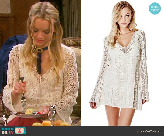 Guess Adalina Crochet Dress worn by Claire Brady (Olivia Keegan) on Days of our Lives