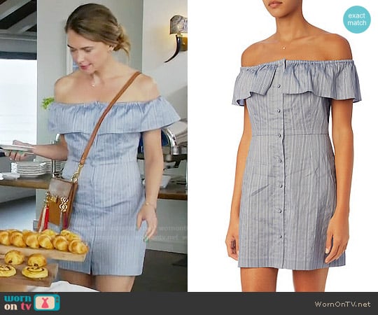 Exclusive for Intermix Ella Off-The-Shoulder Dress worn by Liza Miller (Sutton Foster) on Younger