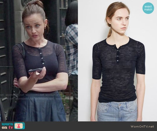 Isable Marant Dina Henley Sweater Tee worn by Rory Gilmore (Alexis Bledel) on Gilmore Girls