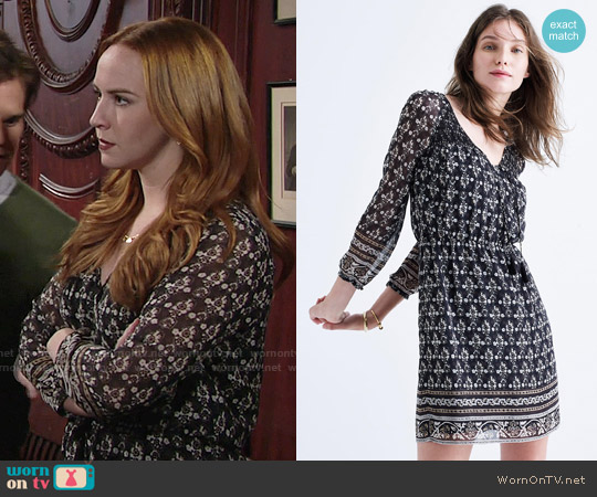 Madewell Woodland Dress in Artisan Floral worn by Mariah Copeland (Camryn Grimes) on The Young & the Restless