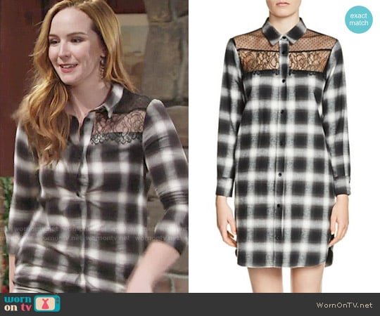 Maje Raja Shirtdress worn by Mariah Copeland (Camryn Grimes) on The Young and the Restless