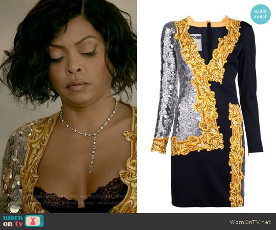 Moschino Sequin Mirror Dress worn by Cookie Lyon (Taraji P. Henson) on Empire