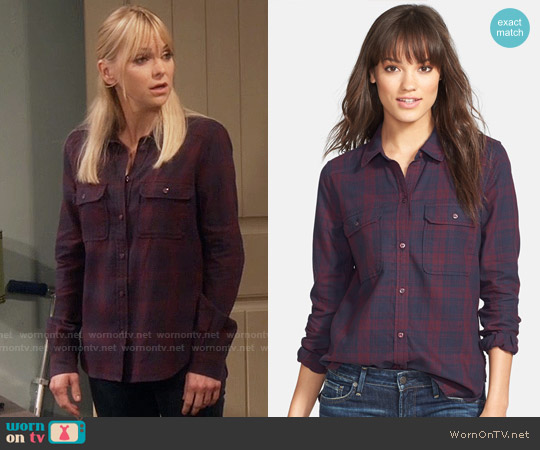 Paige Trudy Shirt in Purple Dusk worn by Christy Plunkett (Anna Faris) on Mom