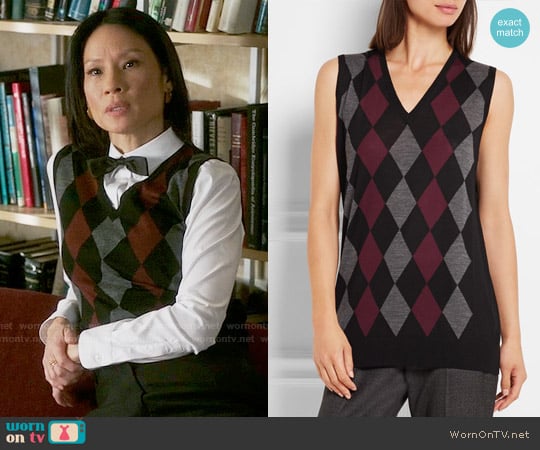 Prada Argyle Wool Top worn by Joan Watson (Lucy Liu) on Elementary