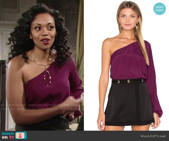 Ramy Brook Kanye Top worn by Hilary Curtis (Mishael Morgan) on The Young and the Restless