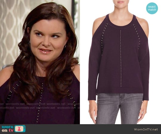 Ramy Brook Maya Sweater worn by Katie Logan (Heather Tom) on The Bold and the Beautiful