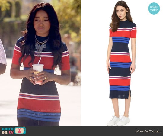 SJYP Stripe Knit Dress worn by Zayday Williams (Keke Palmer) on Scream Queens