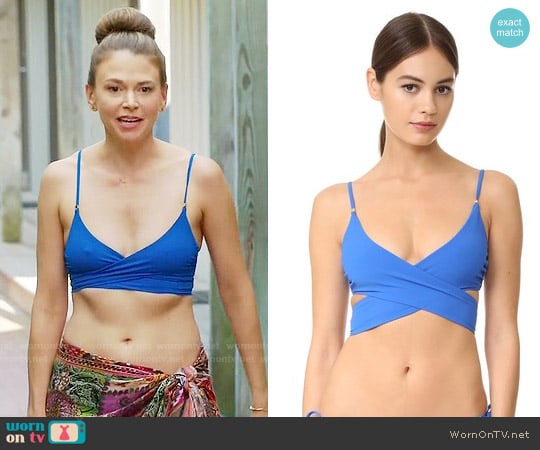 Stella McCartney Timeless Basics Wrap Bikini Top worn by Liza Miller (Sutton Foster) on Younger