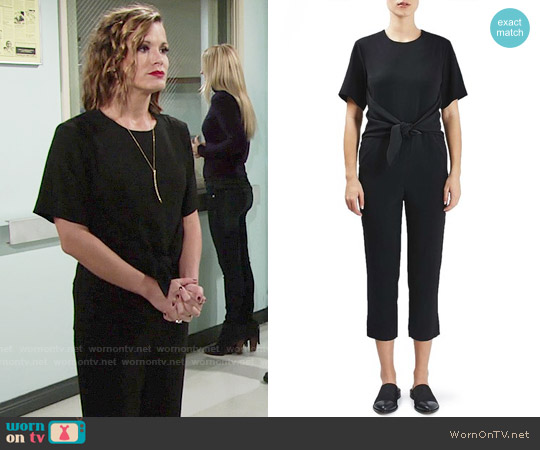 Topshop Tie Front Jumpsuit worn by Chelsea Lawson (Melissa Claire Egan) on The Young and the Restless