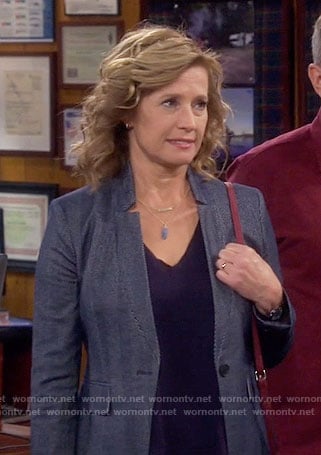 Vanessa’s blue blazer on Last Man Standing