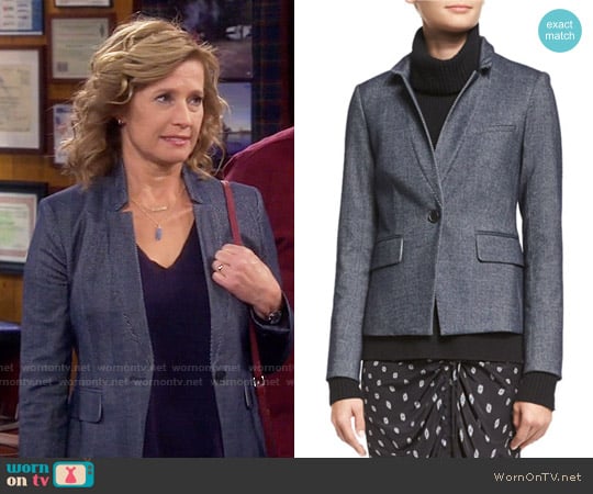 Veronica Beard Anaheim Herringbone Prep School Jacket worn by Vanessa Baxter (Nancy Travis) on Last Man Standing