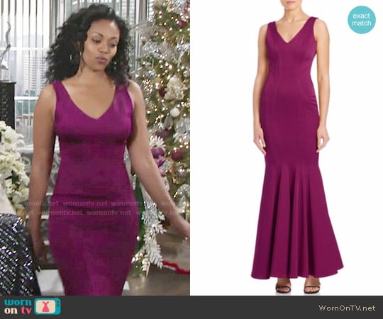 WornOnTV: Hilary’s magenta gown on The Young and the Restless | Mishael ...
