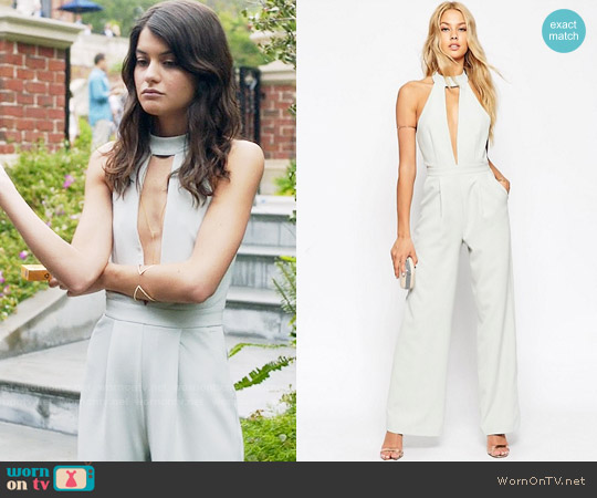 ASOS Plunge Jumpsuit with Neck Detail worn by Sabrina Pemberton (Sofia Black D'Elia) on The Mick