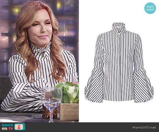 Caroline Constas Jacqueline Striped Top worn by Lauren Fenmore (Tracey Bregman) on The Young and the Restless