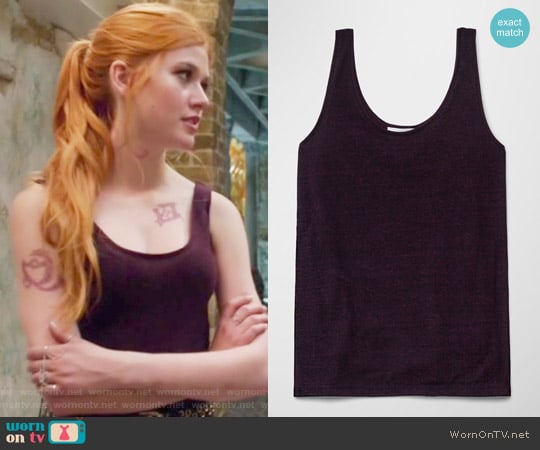 Priscian Tank by Community worn by Clary Fray (Katherine McNamara) on Shadowhunters