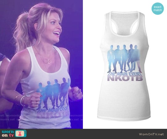 New Kids On The Block The Main Event Ladies Racerback Tank Top worn by DJ Tanner-Fuller (Candace Cameron Bure) on Fuller House