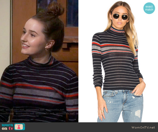 Rag & Bone Striped Turtleneck Sweater worn by Eve Baxter (Kaitlyn Dever) on Last Man Standing