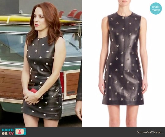 Alexander Wang Studded Leather Dress worn by Jo (Alanna Ubach) on Girlfriends Guide to Divorce