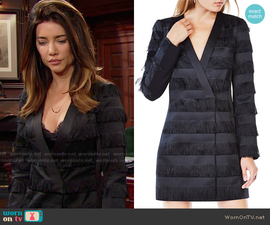 Bcbgmaxazria Anika Fringe Jacket Dress worn by Steffy Forrester (Jacqueline MacInnes Wood) on The Bold and the Beautiful