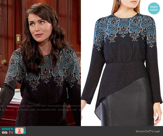 Bcbgmaxazria Eugenie Top worn by Quinn Fuller (Rena Sofer) on The Bold and the Beautiful