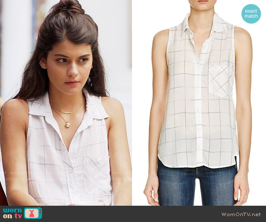 Bella Dahl Pocket Button Down Windowpane Shirt worn by Sabrina Pemberton (Sofia Black D'Elia) on The Mick