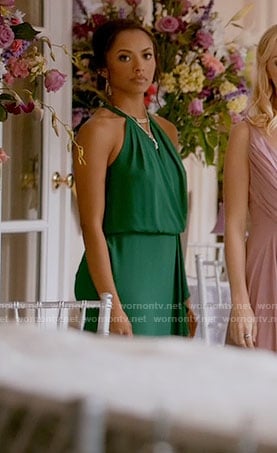Bonnie’s green gown on The Vampire Diaries