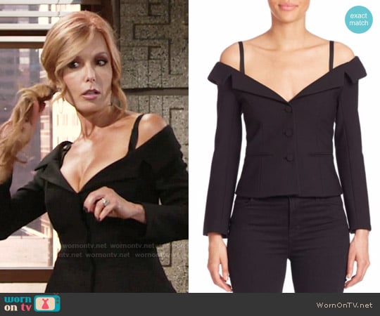 Cinq a Sept Angelina Blazer worn by Lauren Fenmore (Tracey Bregman) on The Young and the Restless