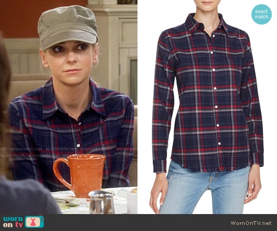 DL1961 Mercer & Spring Plaid Button-Down Shirt worn by Christy Plunkett (Anna Faris) on Mom