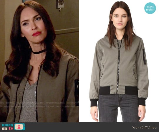 Hudson Gene Bomber Jacket worn by Reagan (Megan Fox) on New Girl