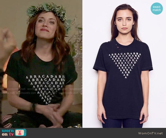 Kelly Cole Limited Edition Graphic Abracadabra T-Shirt worn by Jo (Alanna Ubach) on Girlfriends Guide to Divorce