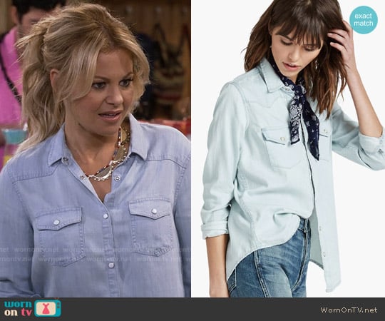 Lucky Brand Classic Western Shirt worn by DJ Tanner-Fuller (Candace Cameron Bure) on Fuller House