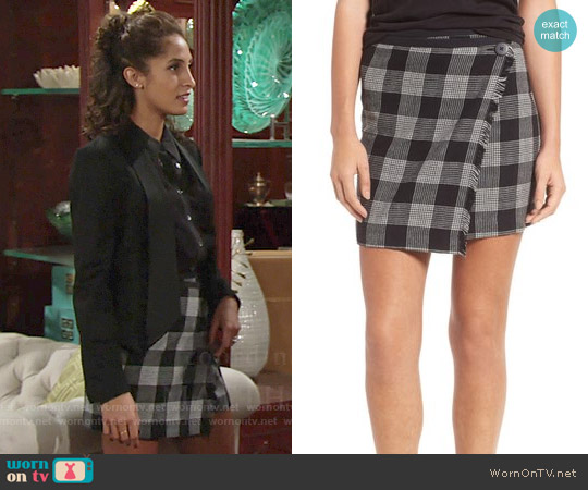 Madewell Plaid Wrap Miniskirt worn by Lily Winters (Christel Khalil) on The Young and the Restless