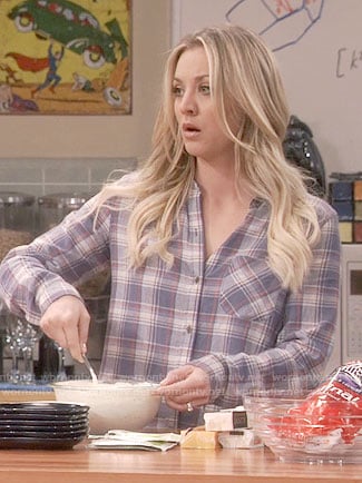 Penny’s blue plaid shirt on The Big Bang Theory