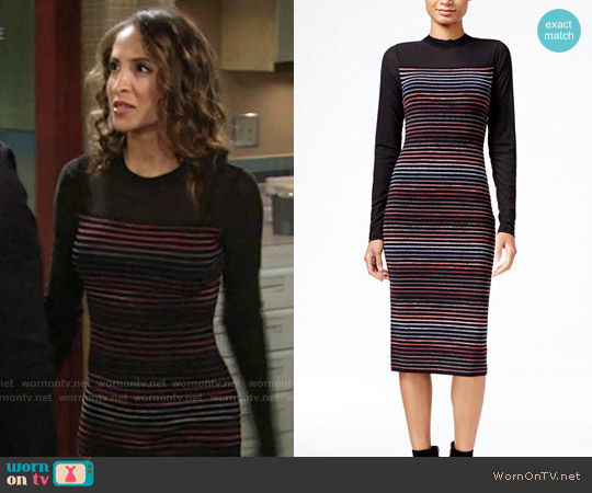 WornOnTV: Lily’s black long sleeve striped dress on The Young and the ...