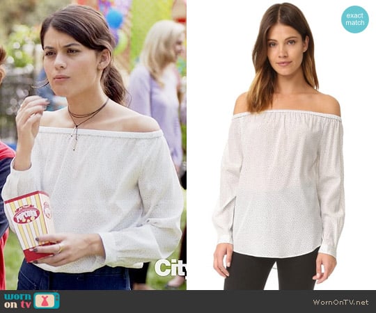 Rag & Bone Off Shoulder Top worn by Sabrina Pemberton (Sofia Black D'Elia) on The Mick