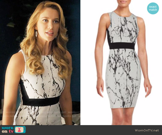 Saks Fifth Avenue RED Printed Sleeveless Sheath Dress worn by Petra Solano (Yael Grobglas) on Jane the Virgin