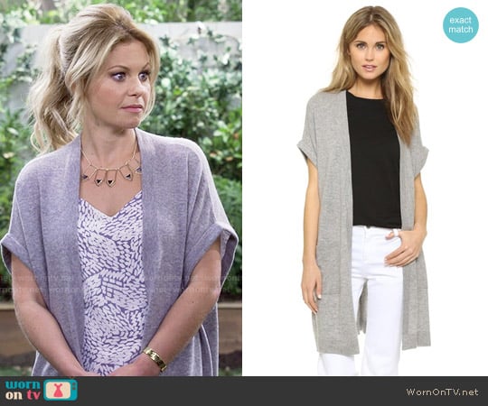 Vince Long Cardigan worn by DJ Tanner-Fuller (Candace Cameron Bure) on Fuller House