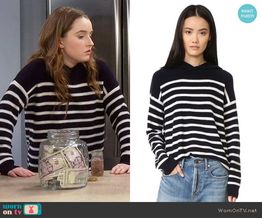 Vince Striped Cashmere Hoodie worn by Eve Baxter (Kaitlyn Dever) on Last Man Standing