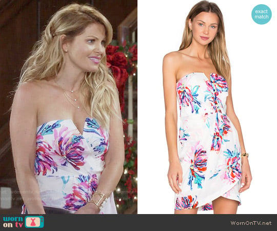 Yumi Kim Date Night Dress in Wild Impression White worn by DJ Tanner-Fuller (Candace Cameron Bure) on Fuller House