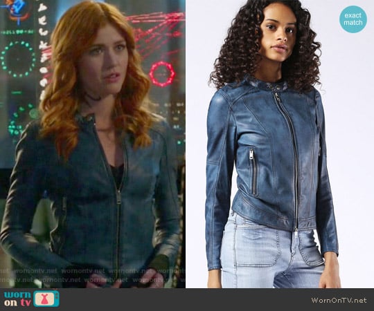 L-Lory Leather Jacket by Diesel worn by Clary Fray (Katherine McNamara) on Shadowhunters