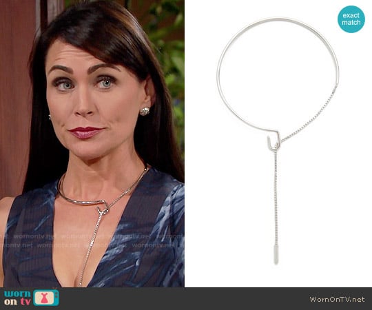 Eddie Borgo Allure Collar Necklace worn by Quinn Fuller (Rena Sofer) on The Bold and the Beautiful