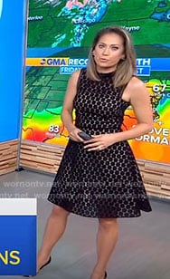 Ginger’s black polka dot dress on Good Morning America
