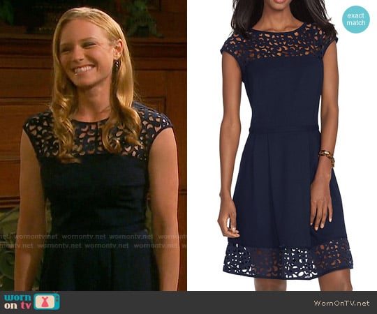 LAUREN Ralph Lauren Lasercut Neoprene Dress worn by Abigail Deveraux (Kate Mansi) on Days of our Lives